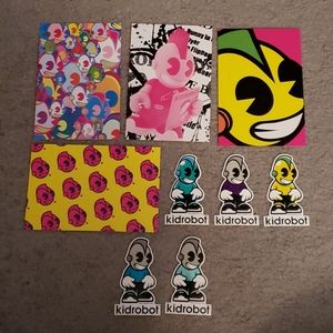 Kidrobot Mascot Stickers and Promo Cards SET NWOT
